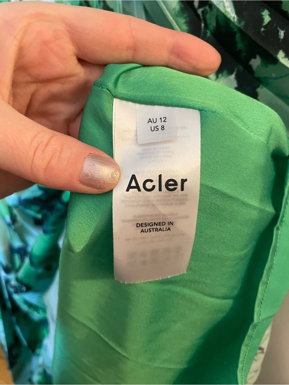 Acler Green Floral Twist-Front Maxi Dress - Picture 8 of 10